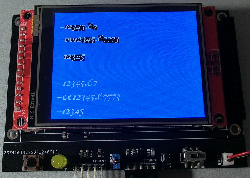 TftPrintBdfDecimal()