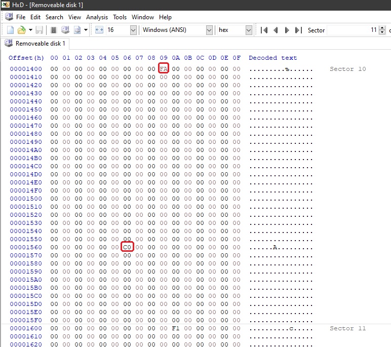 SdRaw_WriteSector()