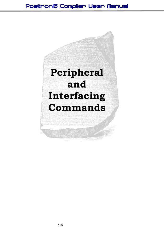 Peripheral and Interfacing Commands chapter divider
