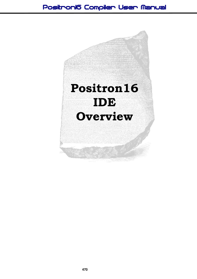 Positron16 IDE Overview chapter divider