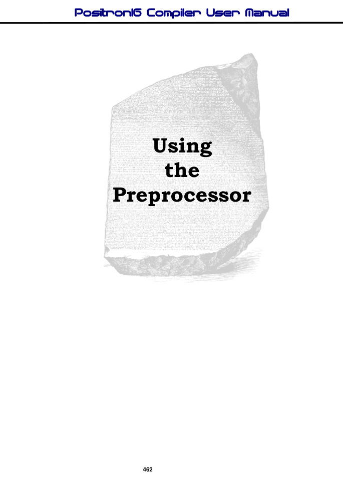 Using the Preprocessor chapter divider