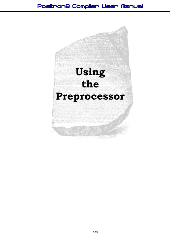 Using the Preprocessor chapter divider